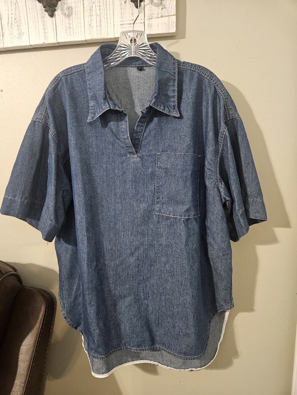 Shein Denim Shirt- size XL